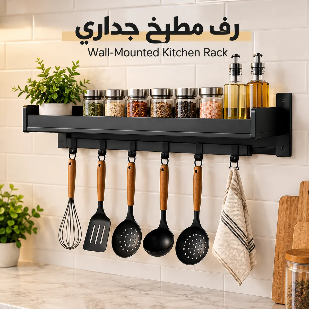 Wall-Mounted Kitchen Rack