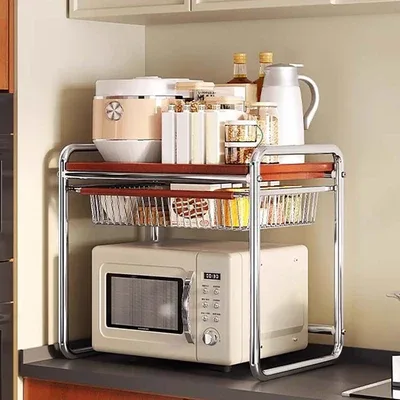 2 Tier Microwave Shelf Stand Kitchen Organizer