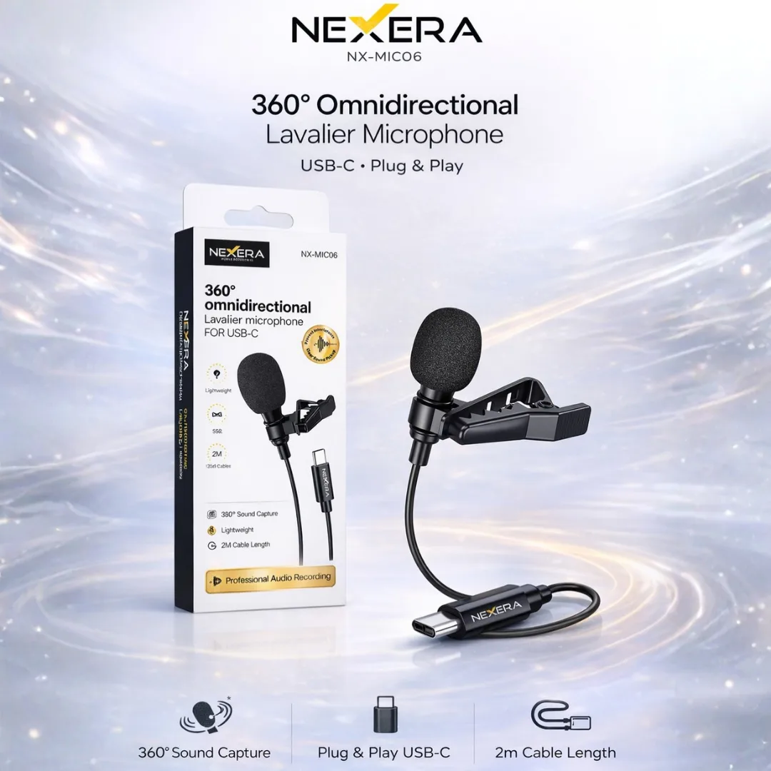 Nexera omnidirectional Lavalier microphone