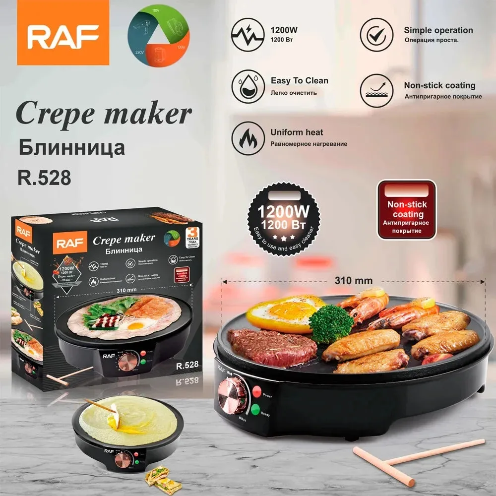 1200W Mini Aluminum Crepe Maker Pan Commercial Pancake Pan Cake Electric Crepe Maker
