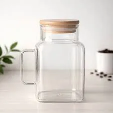 16 oz glass cup comes with bamboo lid and reusable glass straw