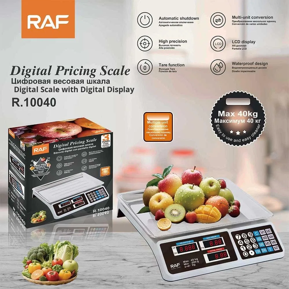 RAF High Precision Waterproof Electronic Kitchen Scale 40kg