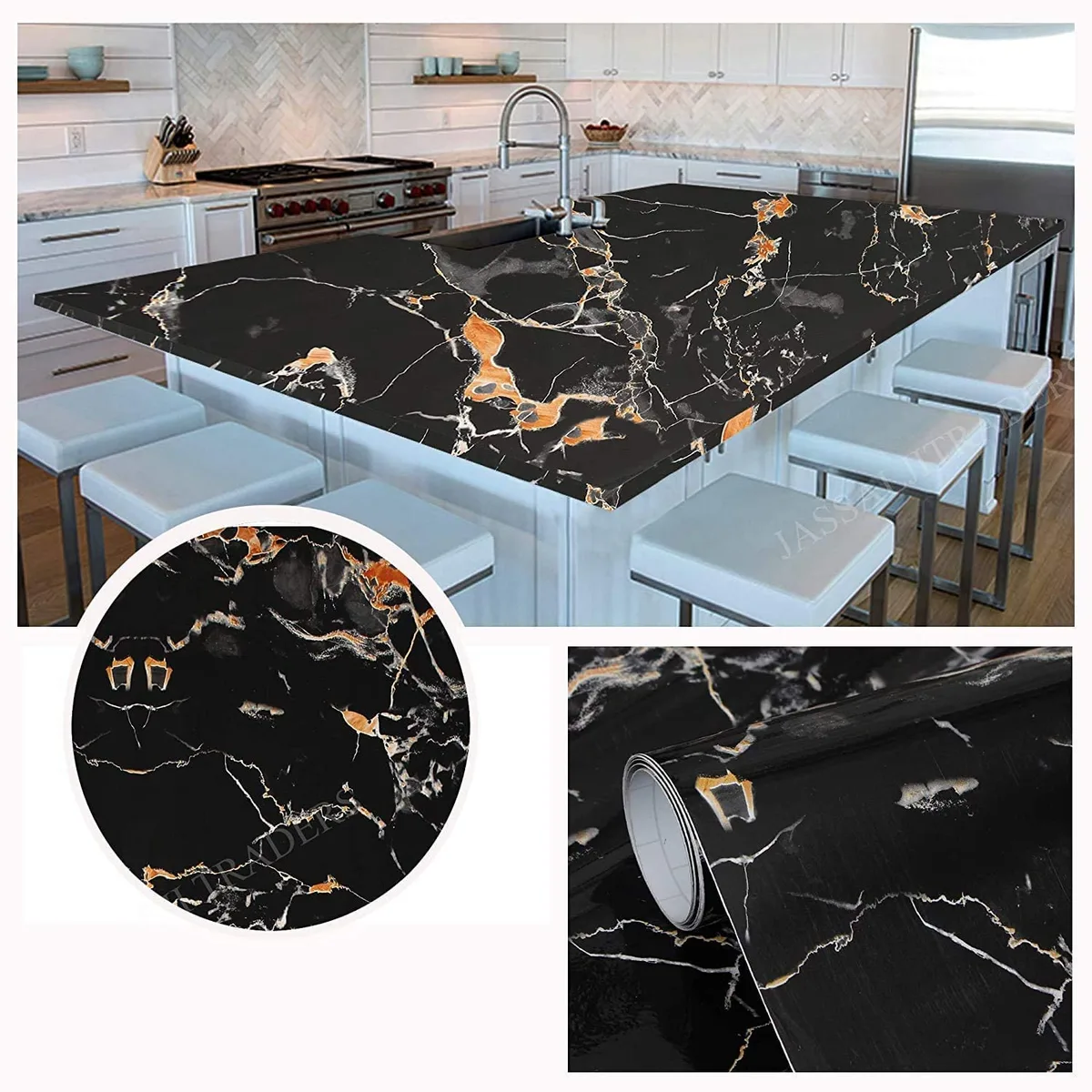 Luxury Marble Self-Adhesive PVC Wallpaper Roll 5 Meter