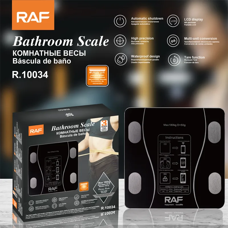 RAF Electronic Floor Scale, Maximum 180 kg
