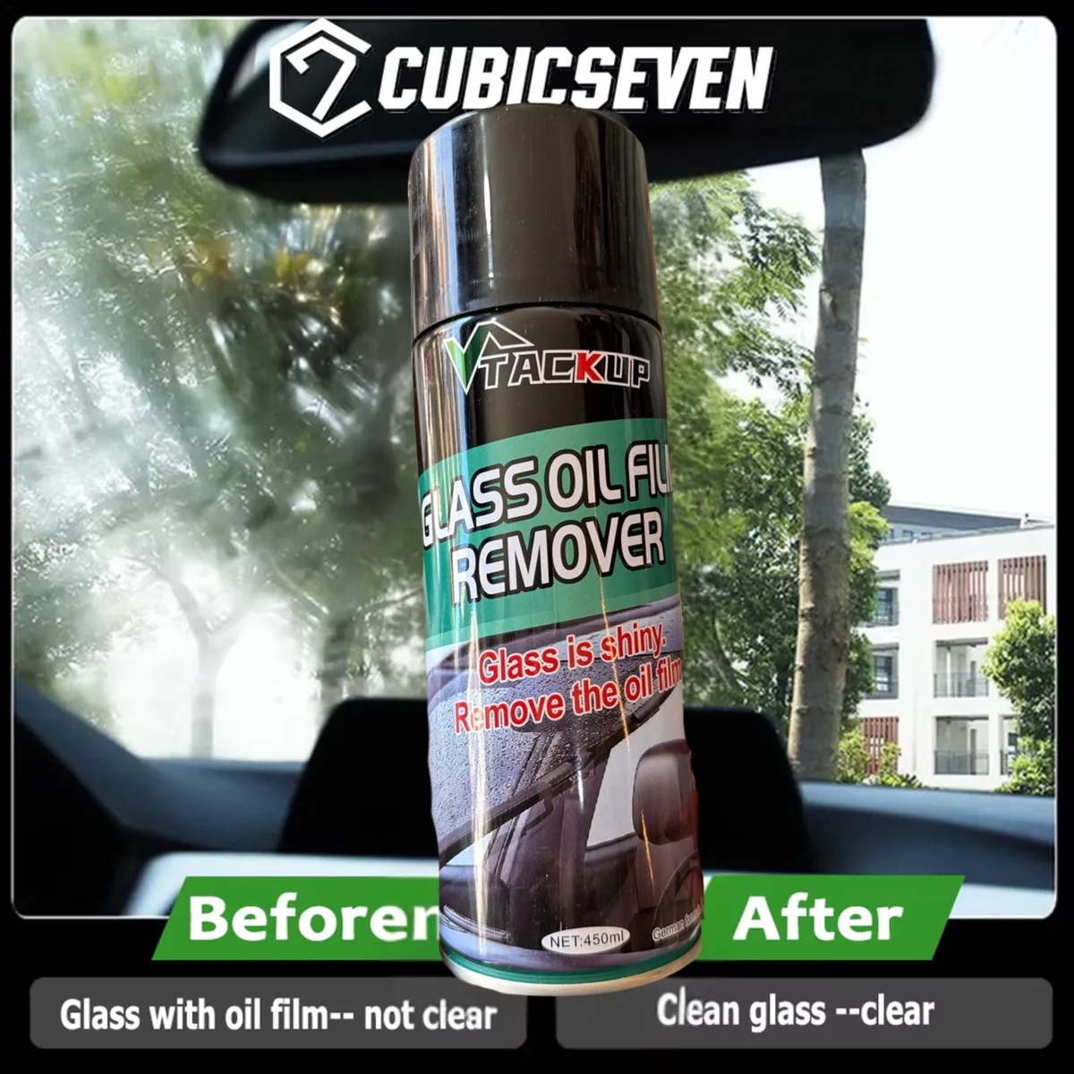 450ml Spray Cleaner Automotive Windshield Glass Oil Film Remover