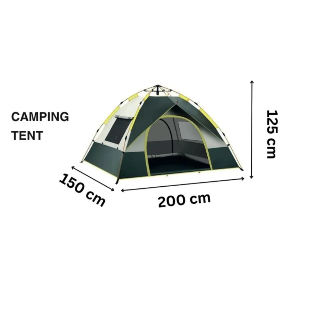 Camping tent Portable 2–3 Person – Waterproof Double Door & Windows