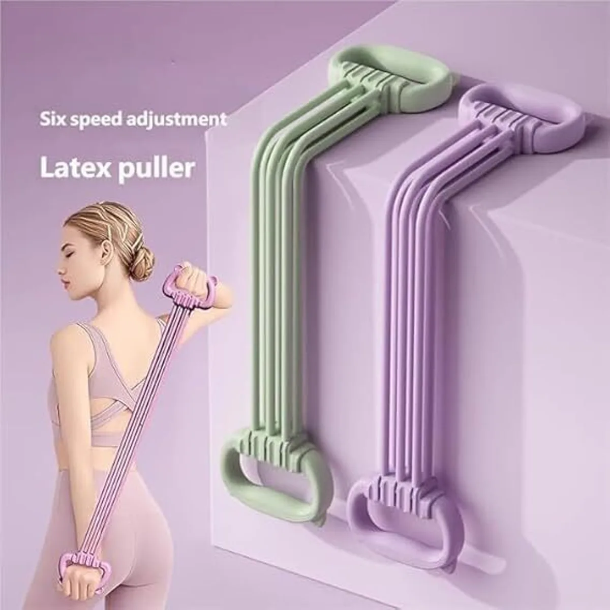 6-Tube Elastic Resistance Band Sit-Up Pull Rope – Multi-Function Resistance Band Resistance Tube