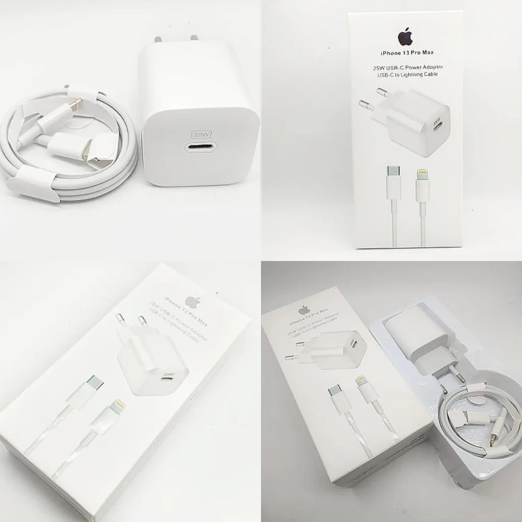 25W PD Adapter Charger USB-C to Lightning Cable For iPhone