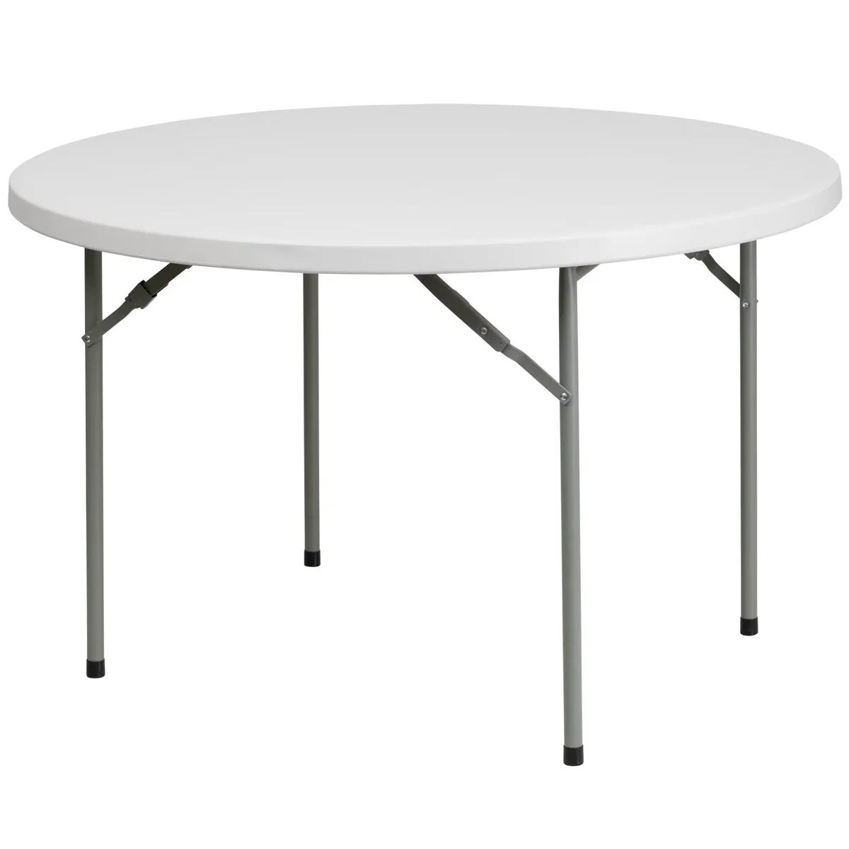 Round Plastic Event Folding Table, White