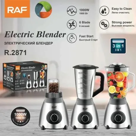 RAF 3 in 1 1000w Electric Blender