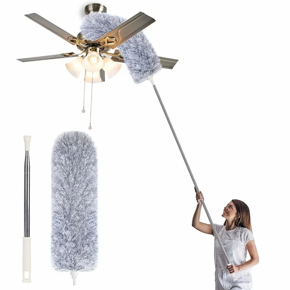100 Inch Fan Duster, Extendable Microfiber Duster, Feather dust cleaner