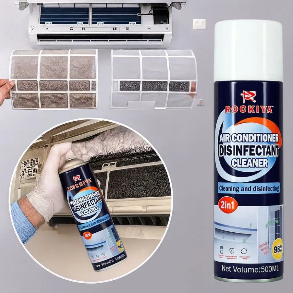 ROCKIYA 2in1 Air Conditioner Cleaning & Disinfection Spray – 500ml